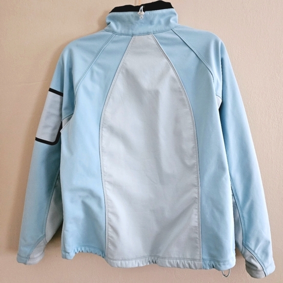 Vintage L.L. Bean Womens Soft Shell OAKMS Full Zip Light Blue Jacket Size Large - Picture 3 of 15